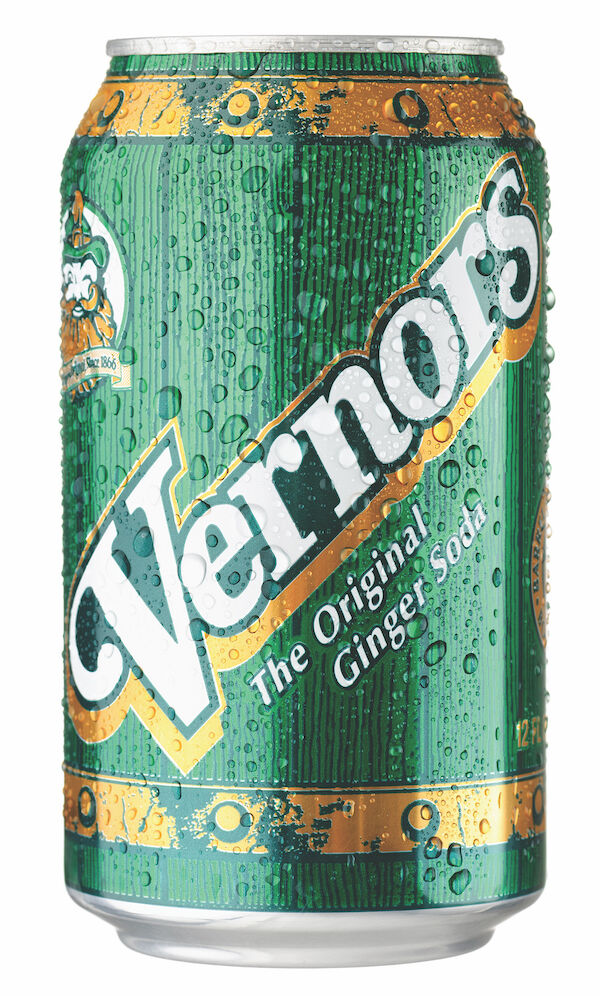 Vernors Ginger Ale with Water Droplets